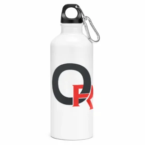Cantimplora de 750ml blanca con el logo de orpheon agency