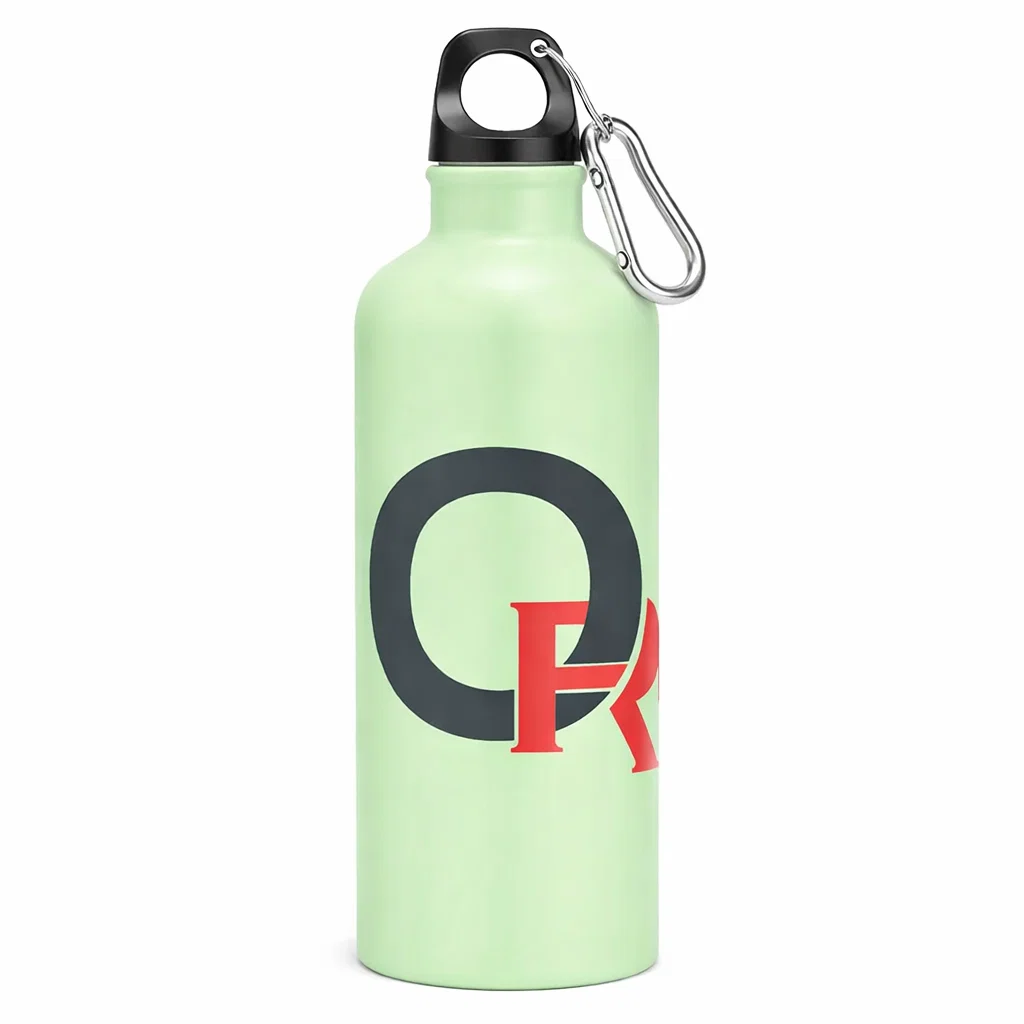 Cantimplora de 750ml verde con el logo de orpheon agency