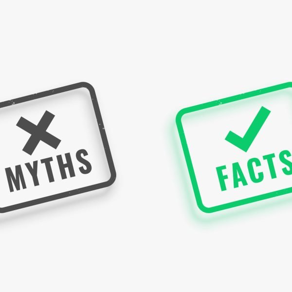 Son dos cuadrados donde pone mitos y verdades en inglés refiriéndose a los mitos de la música