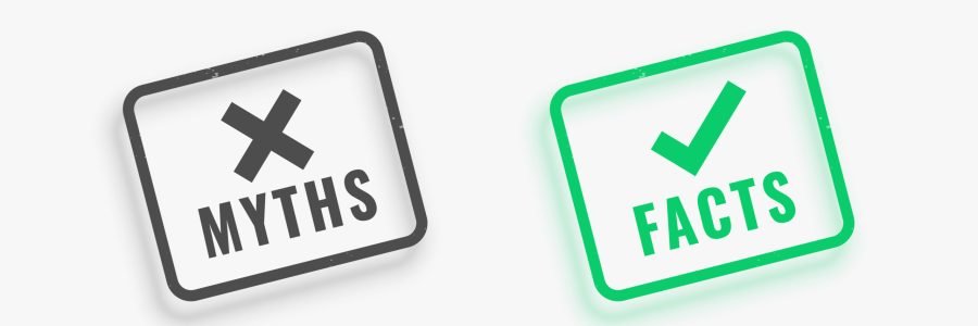 Son dos cuadrados donde pone mitos y verdades en inglés refiriéndose a los mitos de la música